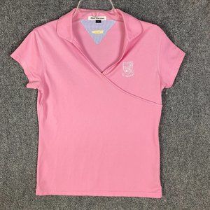 St. Andrews Old Course Polo Women's XL Short Sleeve Pink 100% Polyester